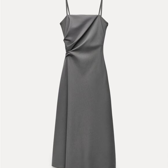 ZARA ZW COLLECTION RUCHED DRESS - Picture 7 of 11